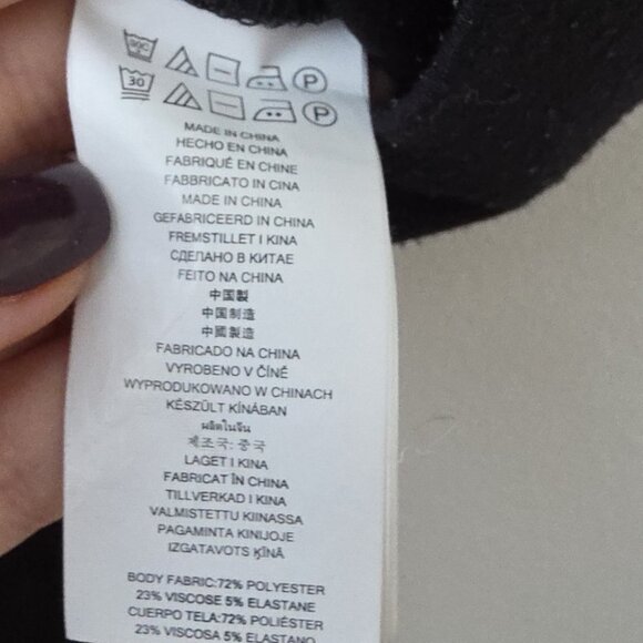 MICHAEL KORS | Pull On Pants Jersey Knit Faux Leather Knees Black Sz L - Picture 5 of 5